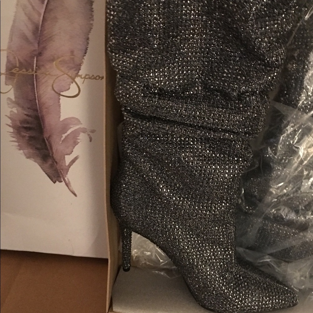Laser Slouchy Rhinestone Boots 👢 👢 - Picture 2 of 6